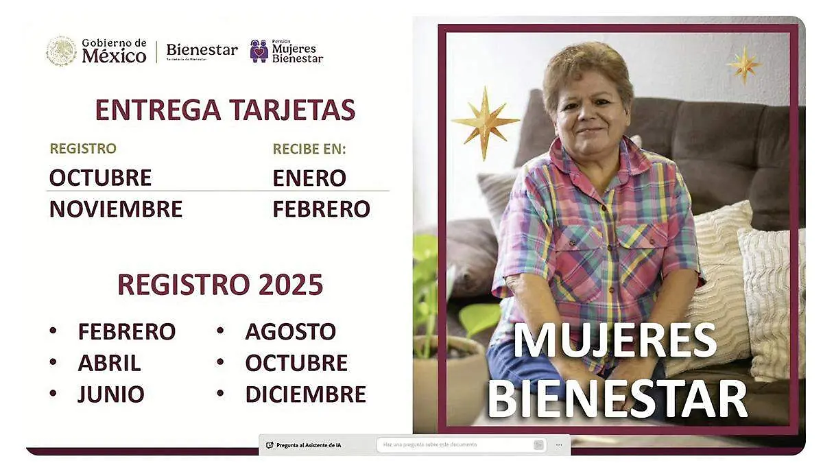 Entrega de tarjetas mujeres del bienestar