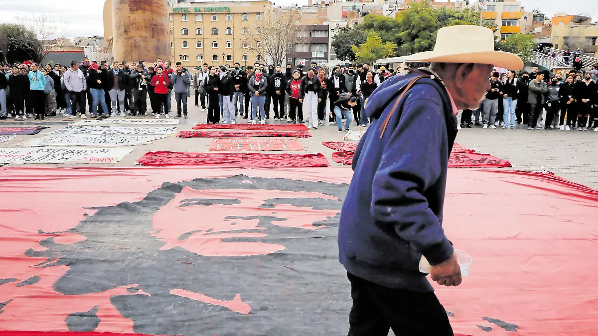 Manifestación de alumnos normalistas