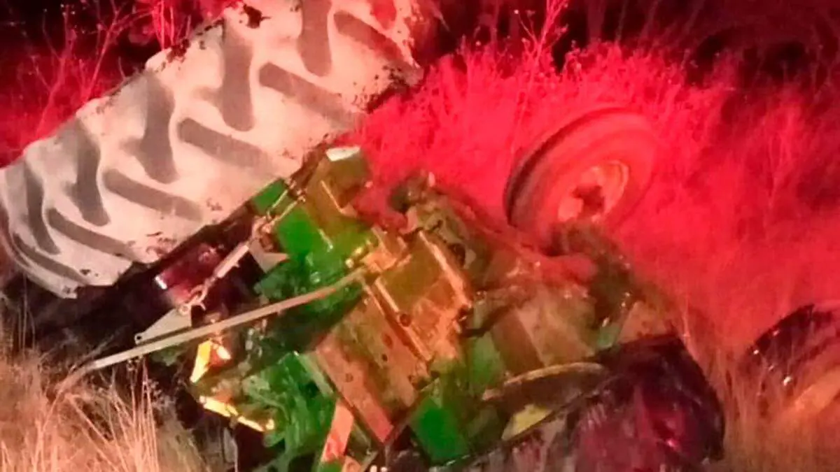 Tractor volcado