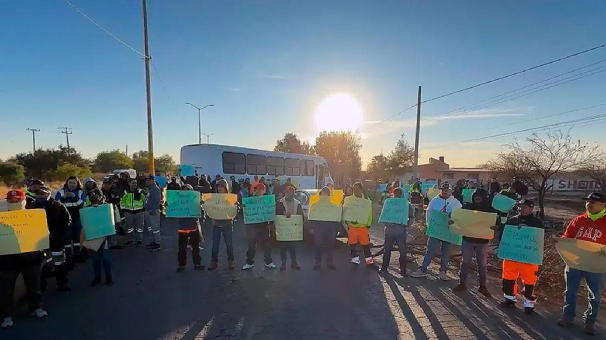 Protesta de trabajadores mineros
