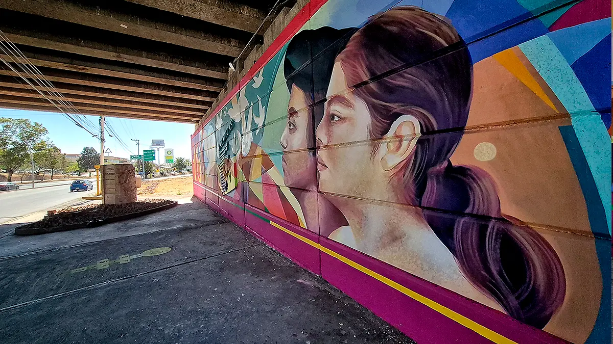 Mural en el área de "Los conos"