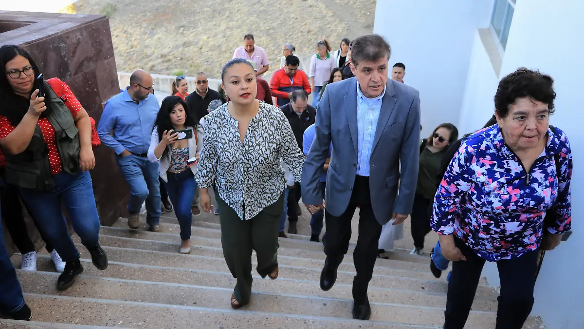 Jenny González Arenas a su arribo al juzgado