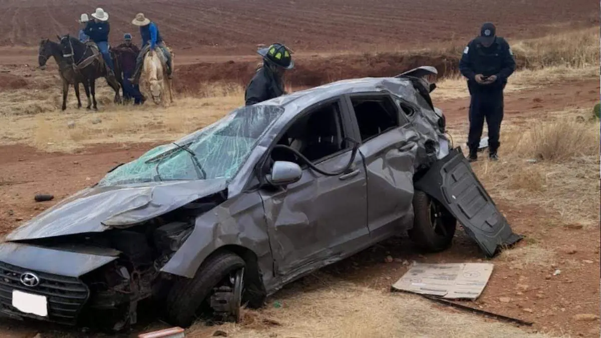 Accidente automovilístico en Morelos, Zacatecas