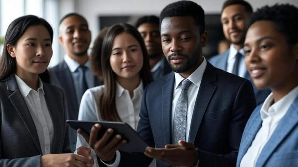 Personas observando IA