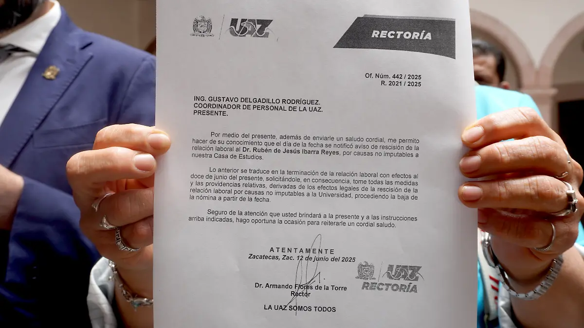 Documento emitido por la rectoría
