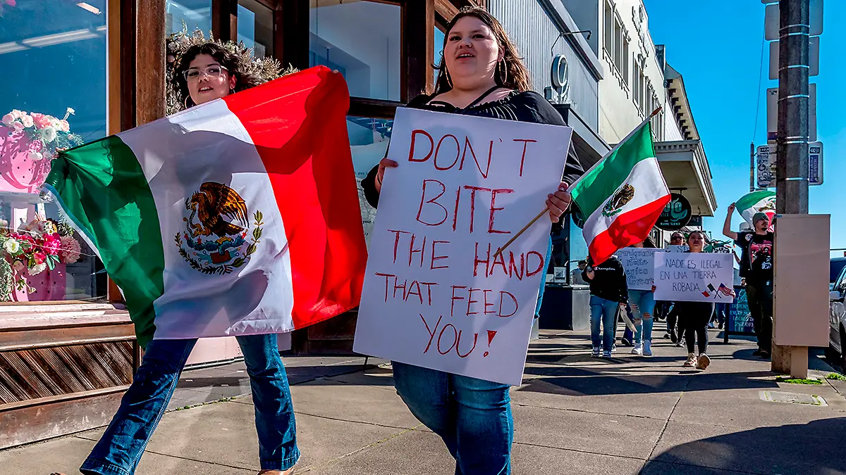 Protesta de migrantes en Estados Unidos