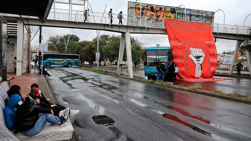 Protesta de normalistas rurales de Zacatecas