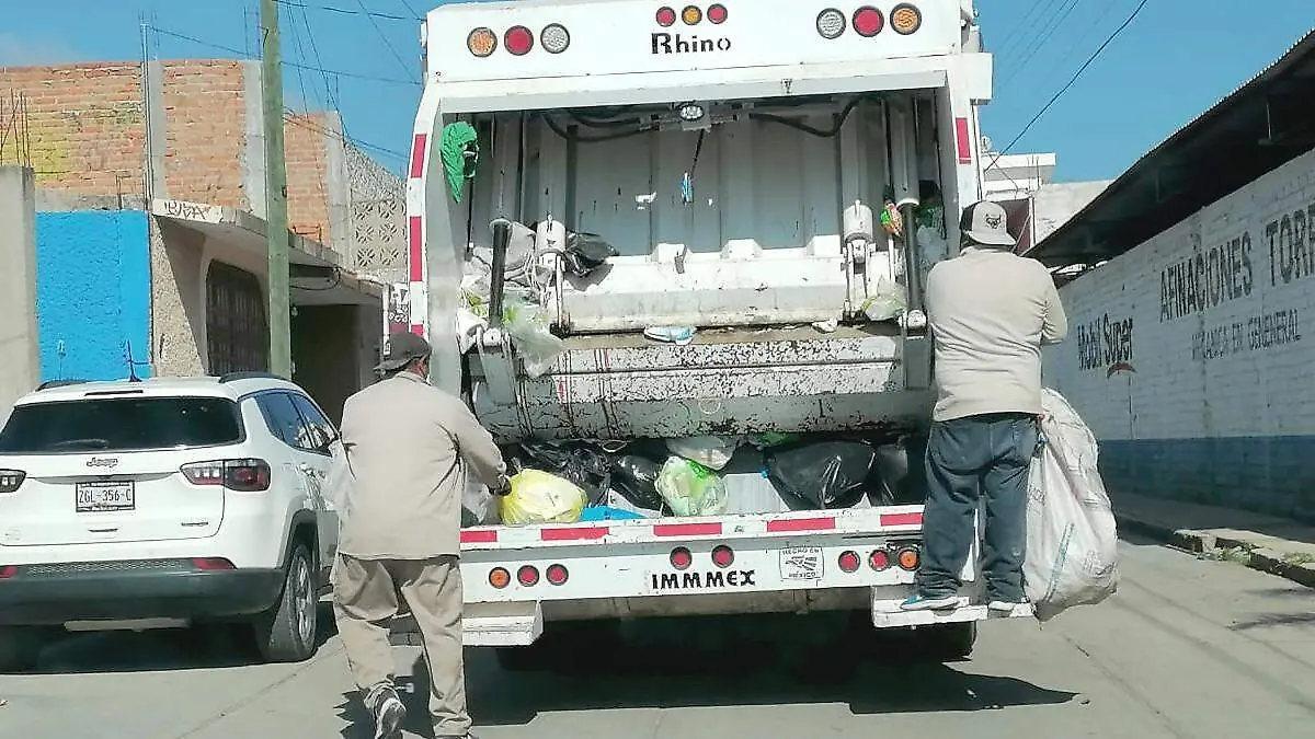 Recolección de basura en Fresnillo
