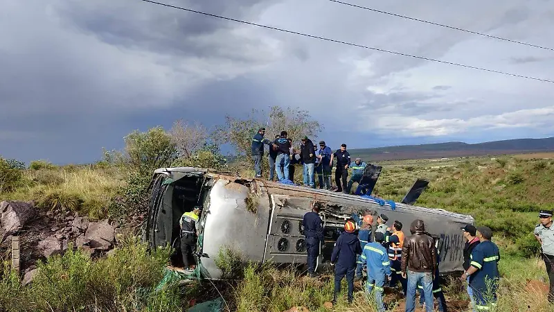 Accidente en carretera 45 en el municipio de Sombrerete, Zacatecas