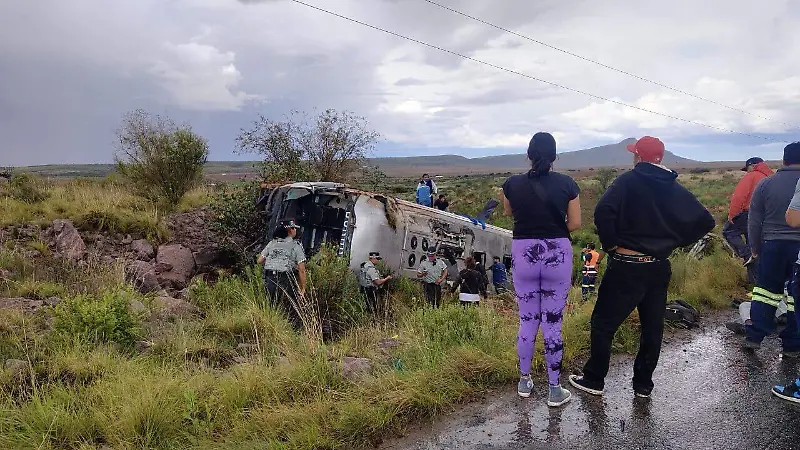 Accidente en carretera 45 en el municipio de Sombrerete, Zacatecas