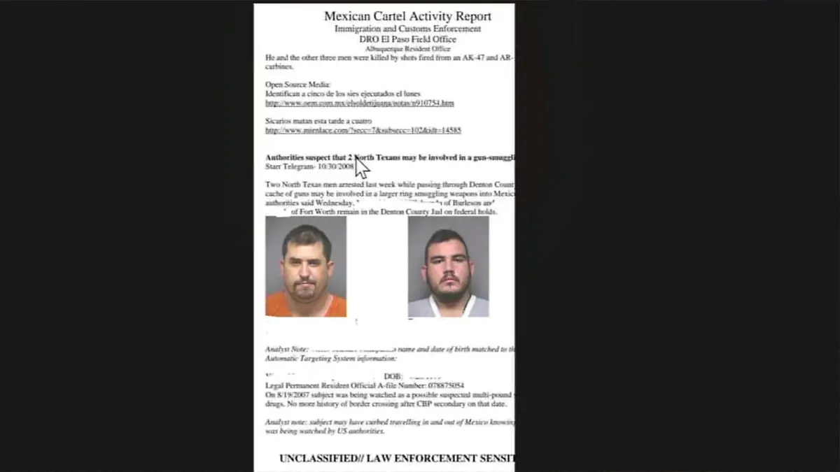 Ficha de antecedentes en EU de víctima mortal