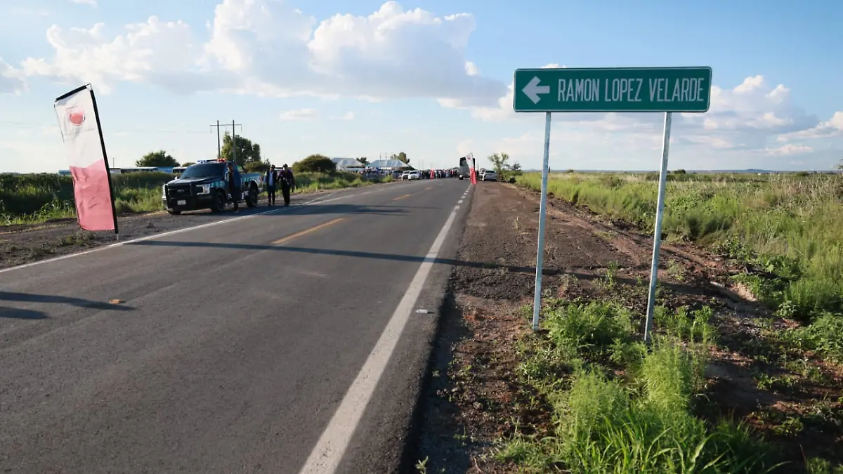 Tramo carretero en Calera, Zacatecas