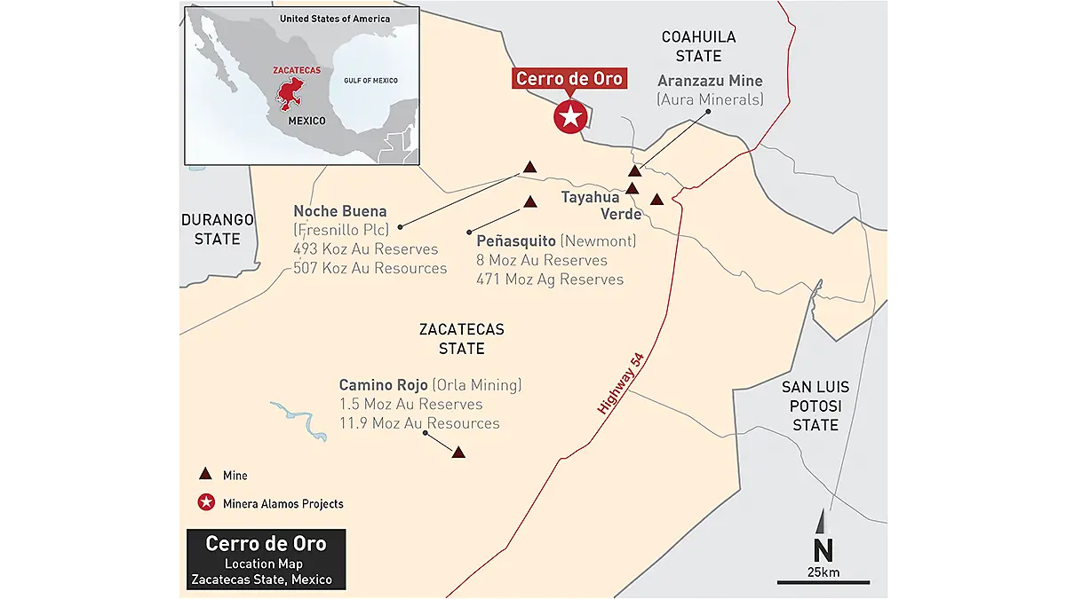 Infografía mina Cerro de Oro