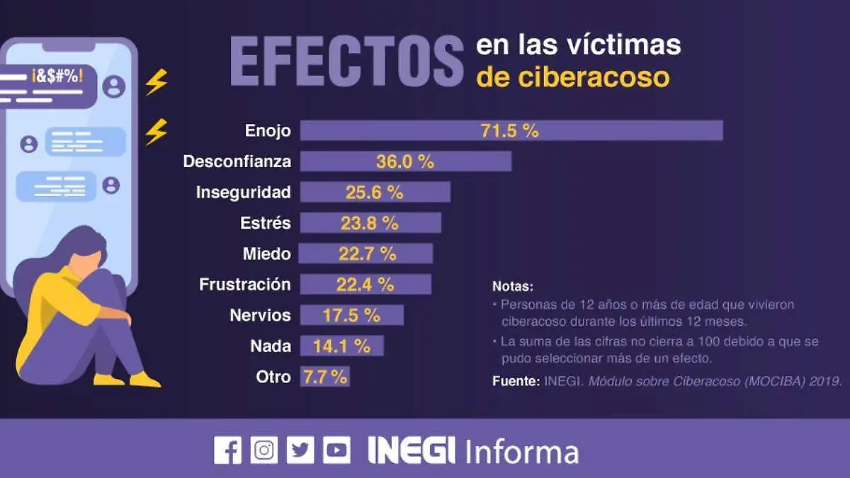 Infografía INEGI Ciberacoso