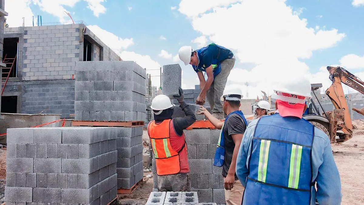 Construcción en Guadalup de viviendas del Bienestar