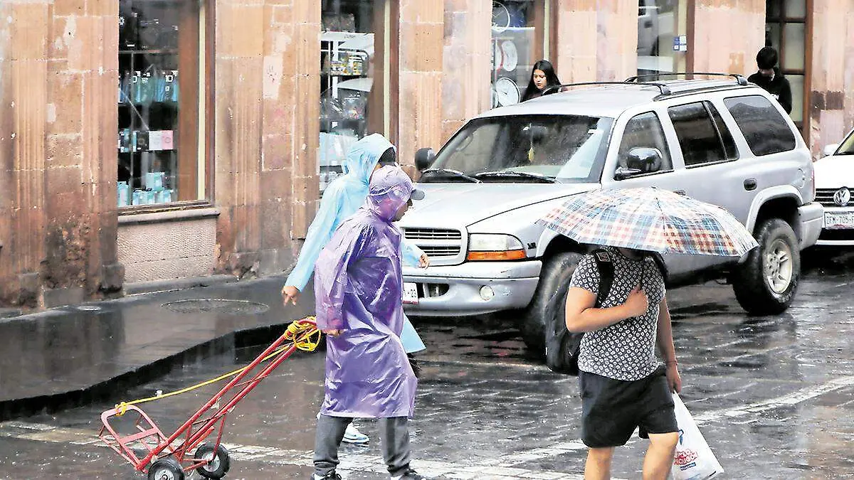Lluvia en la ciudad de Zacatecas