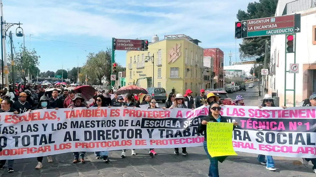 Marcha magisterial en Zacatecas