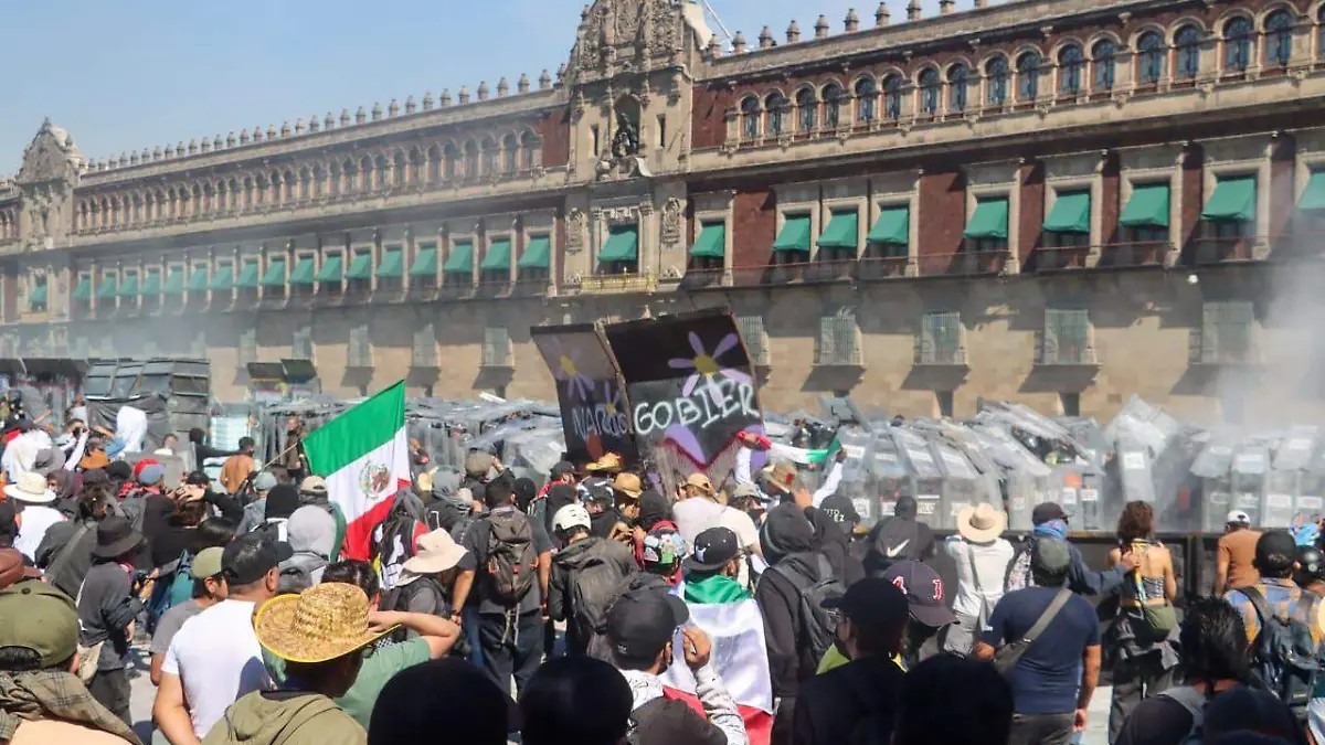 Marcha Generación Z en el zócalo de la Ciudad de México