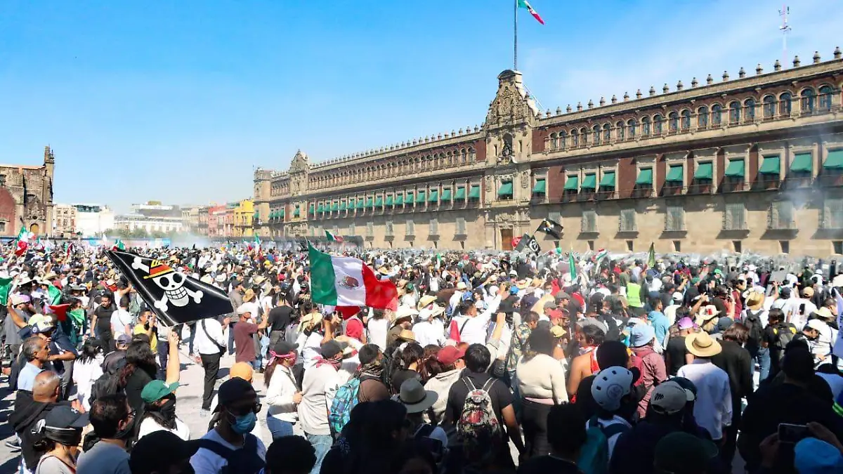 Marcha Generación Z en el Zócalo de la Ciudad de México