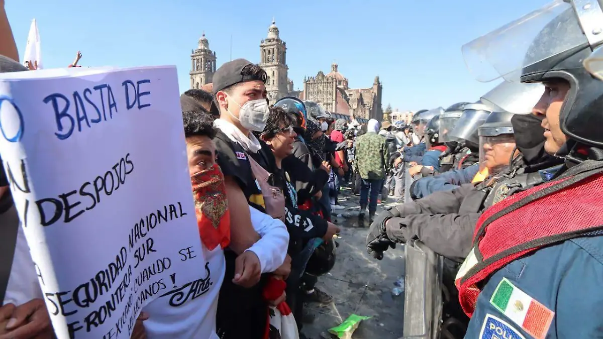 Protesta Generación Z en el Zócalo de la Ciudad de México