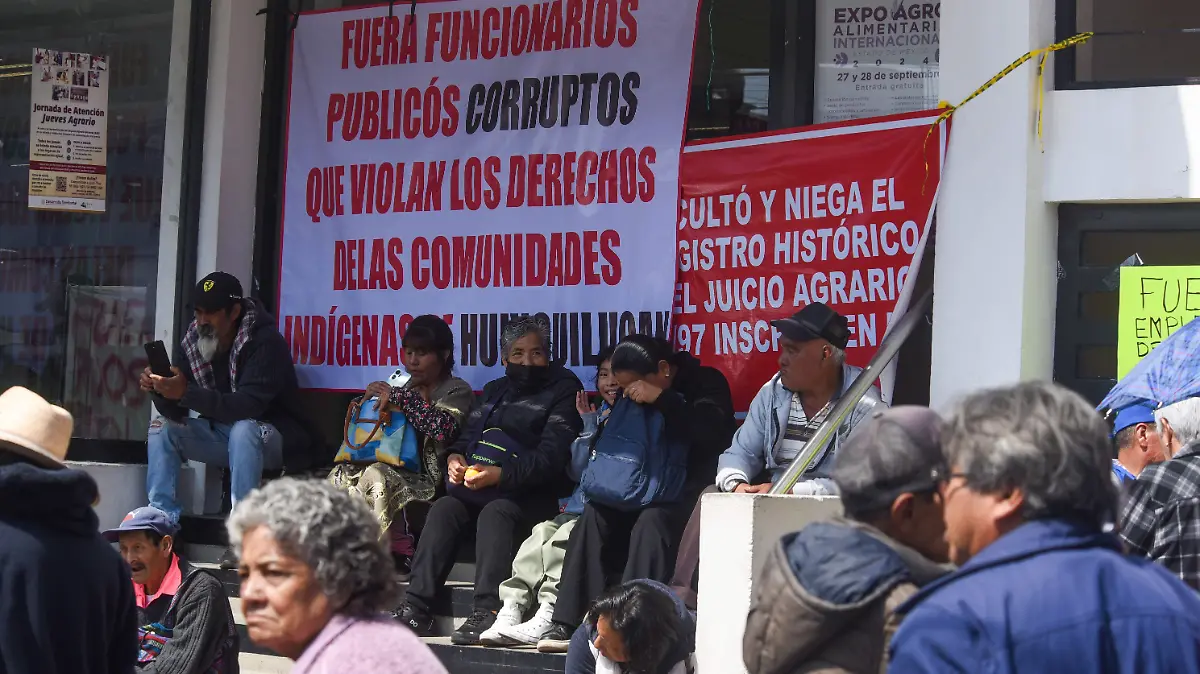Protesta Registro Agrario en Toluca