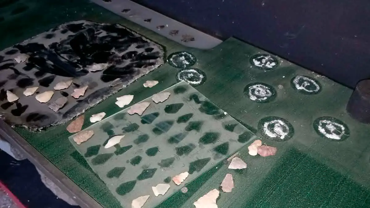 Objetos robados en el museo El Chepinque en Ojocaliente, Zacatecas