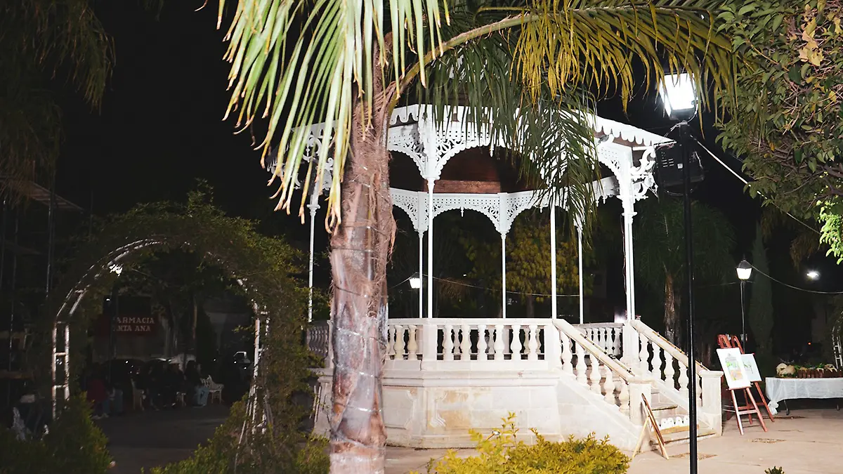 Plaza principal en Miguel Auza, Zacadtecas