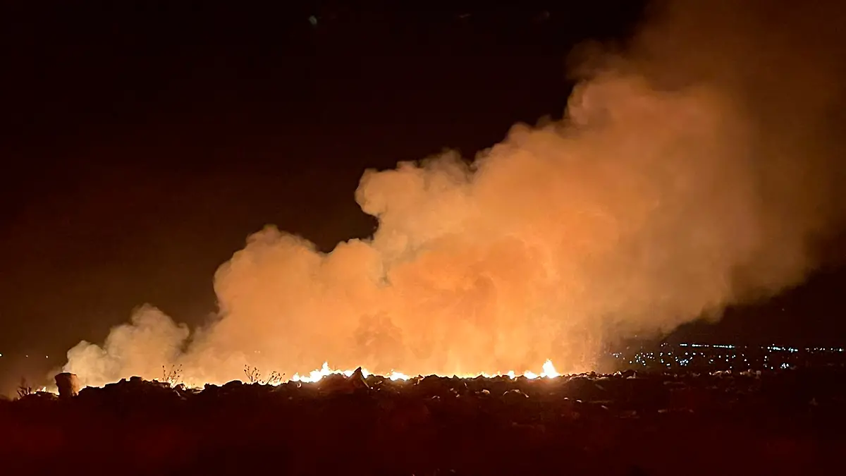 Incendio en basurero de Jerez, Zacatecas