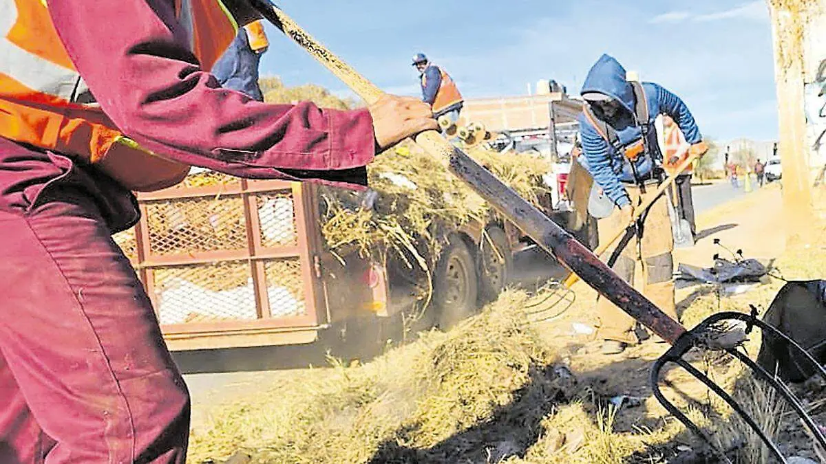 Limpieza en basurero clandestino en Guadalupe, Zacatecas
