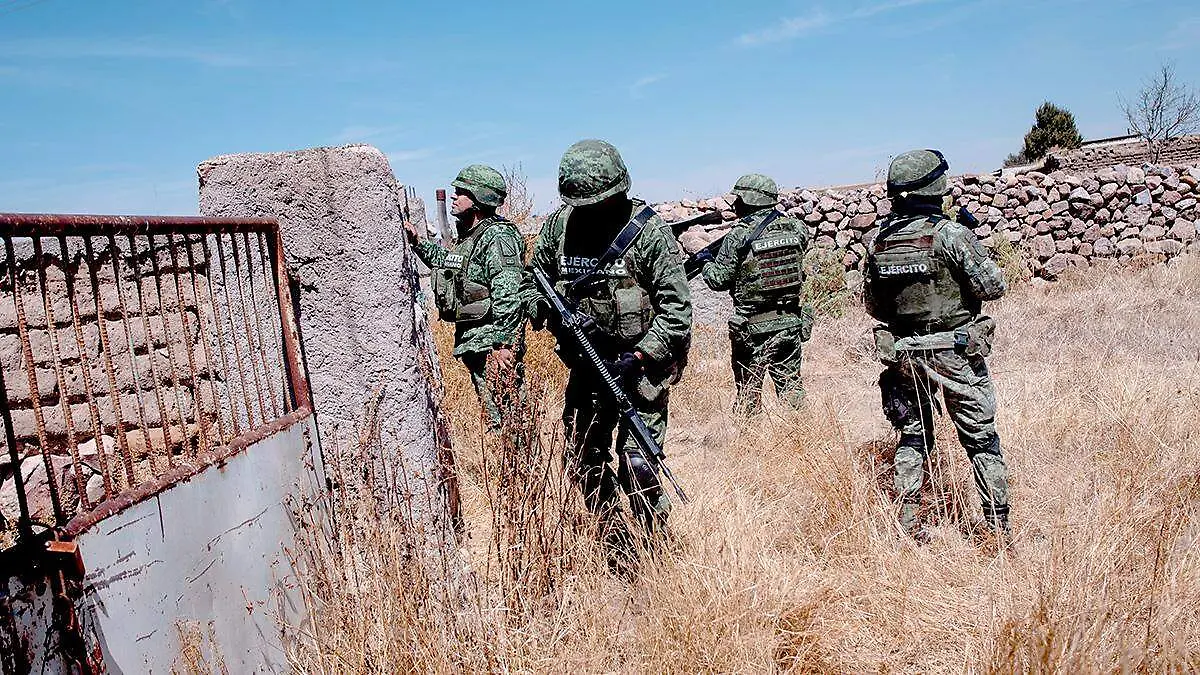 Elementos militares en operativo en Zacatecas