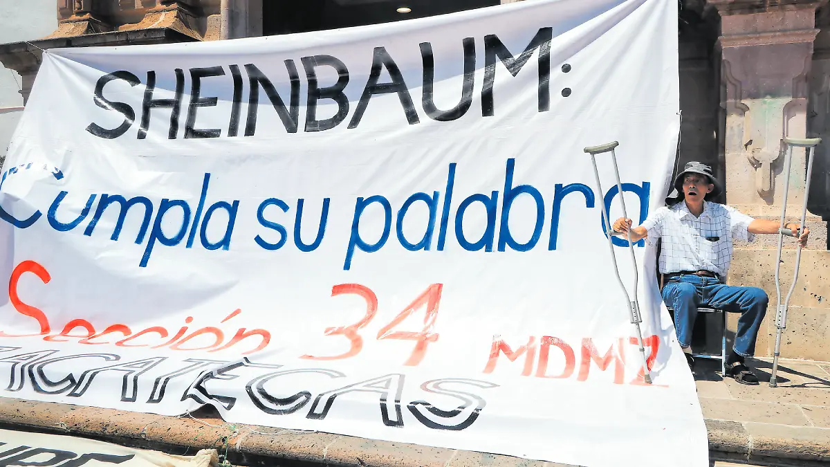 Protesta de maestros de la Sección 34 en Zacatecas