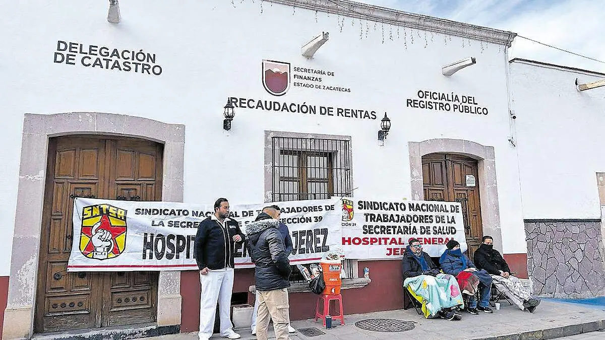 Protesta del SNTSA en Jerez