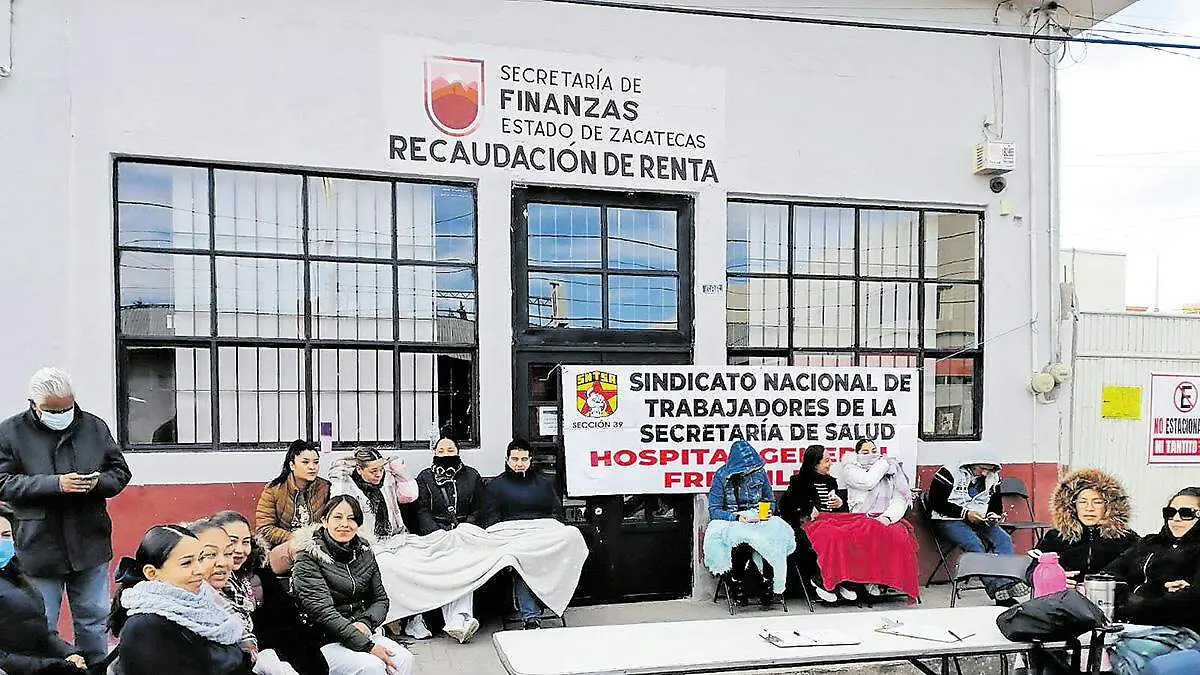 Protesta sindicalizados SNTSA en Fresnillo