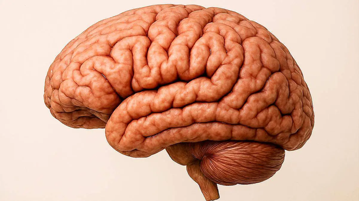 Vista lateral de un cerebro