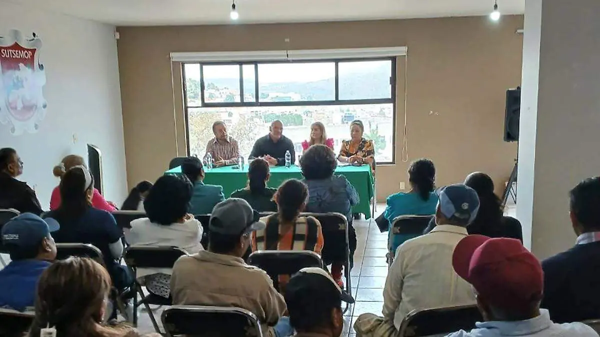 Reunión de agremiados del Sutsemop