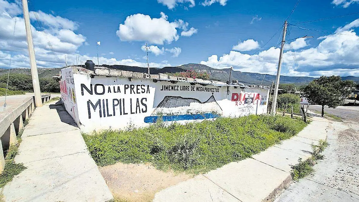 Protesta contra la presa Milpillas en Jiménez del Teul, Zacatecas