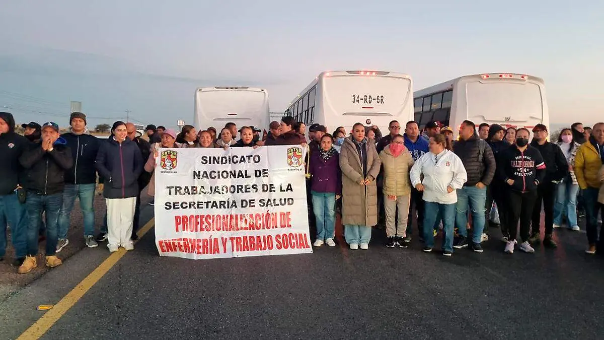 Protesta del SNTSA en Zacatecas