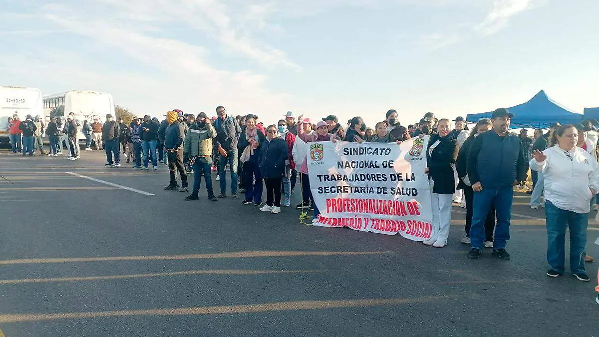 Protesta SNTSA en Fresnillo