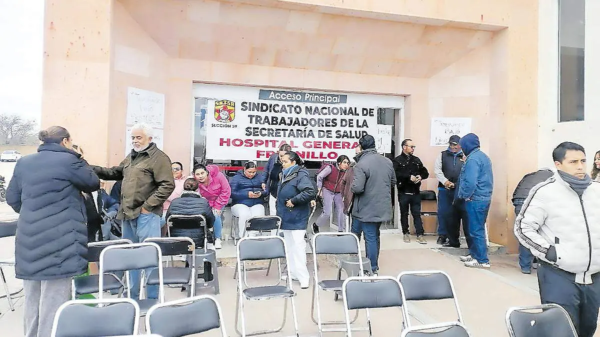 Protesta sntsa en Fresnillo