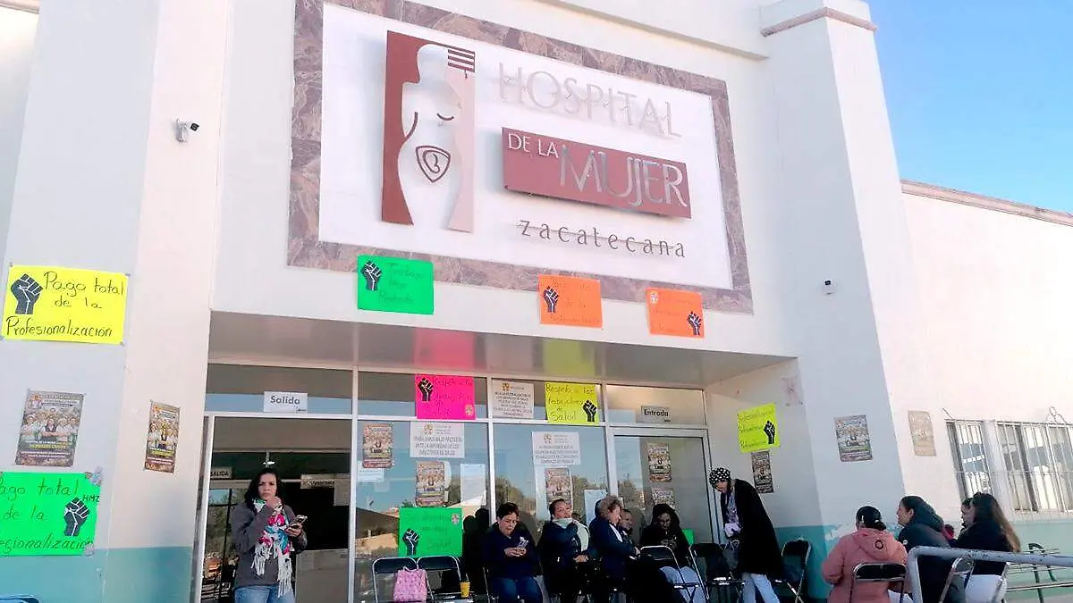 Protesta del SNTSA en hospitales en Zacatecas