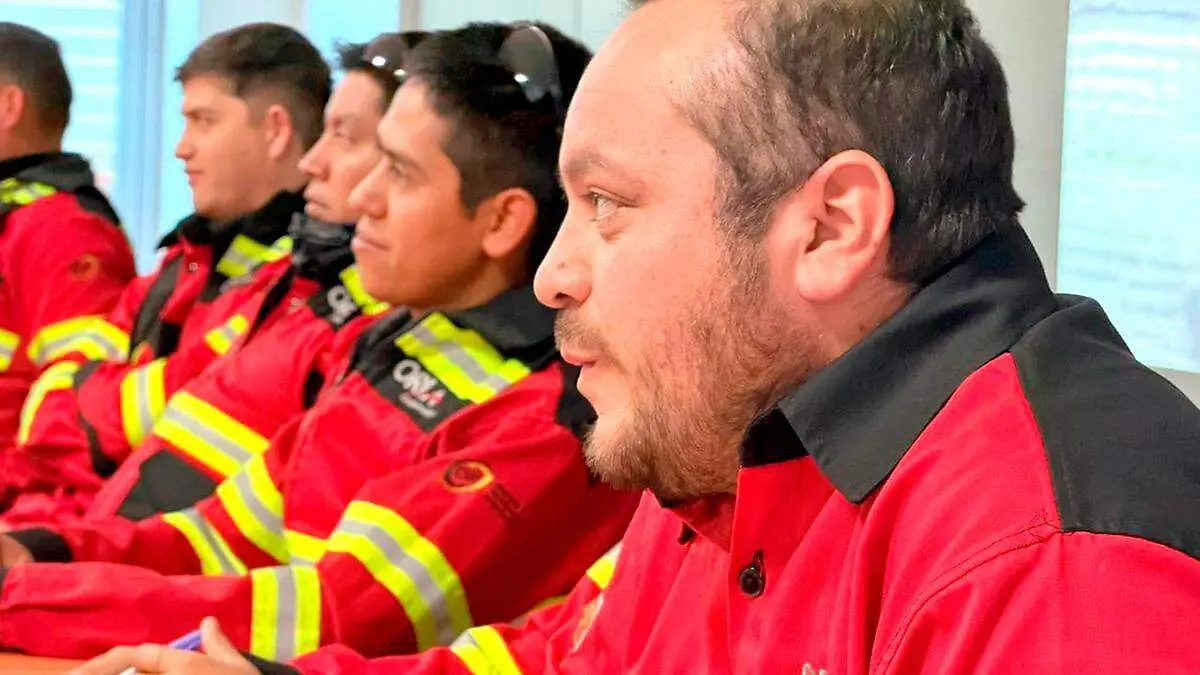 Mineros durante capacitación