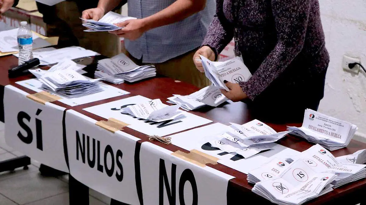 Conteo de votos plebiscito UAZ