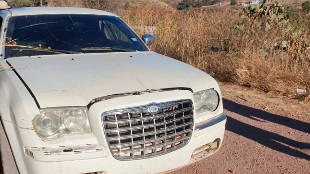 Vehículo asegurado en Tepechitlán, Zacatecas