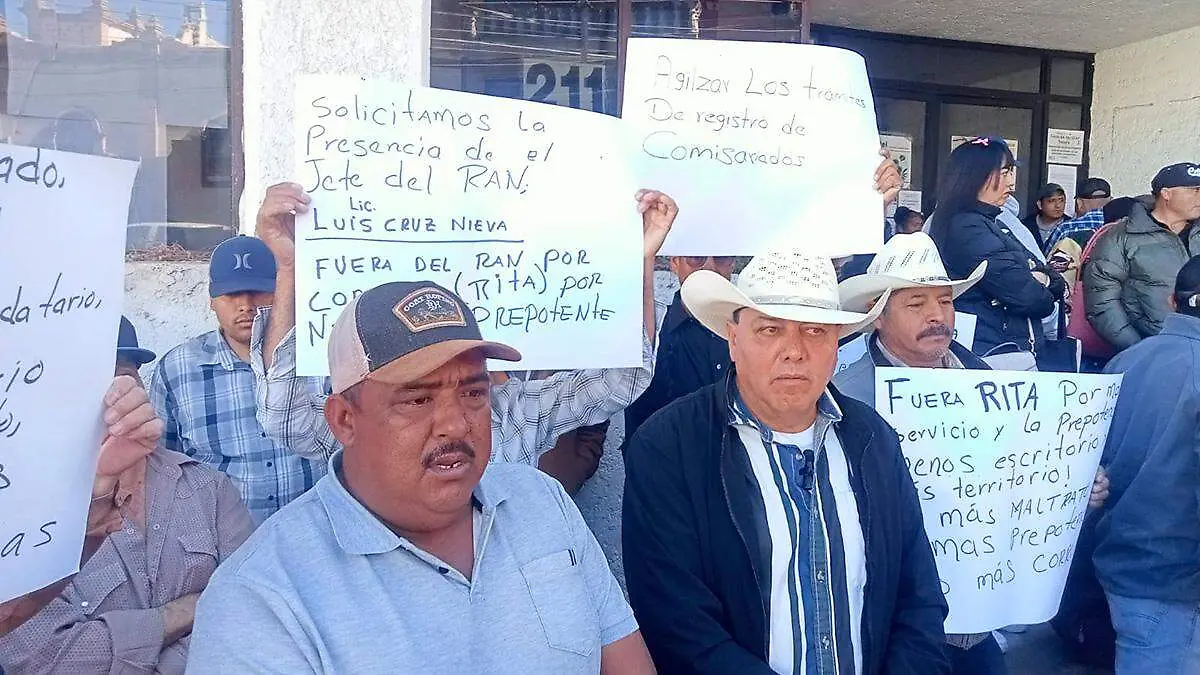 Protesta de productores en el RAN