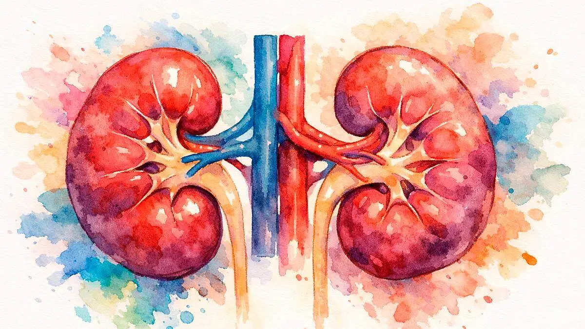 Ilustración de riñones