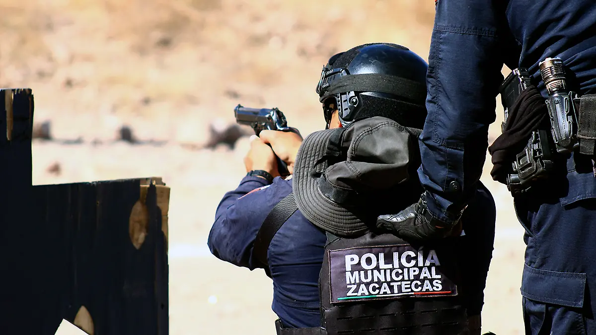 Entrenamiento policía Municipal de Zacatecas