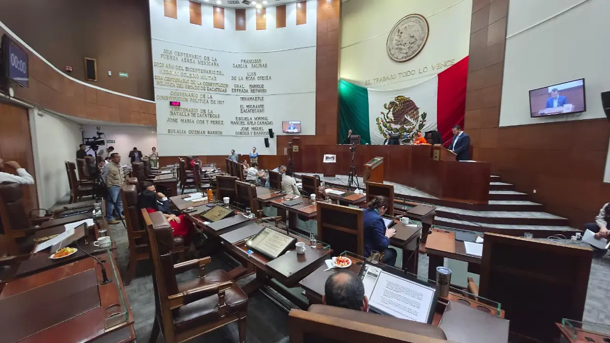 Sesión en el Congreso del Estado de Zacatecas