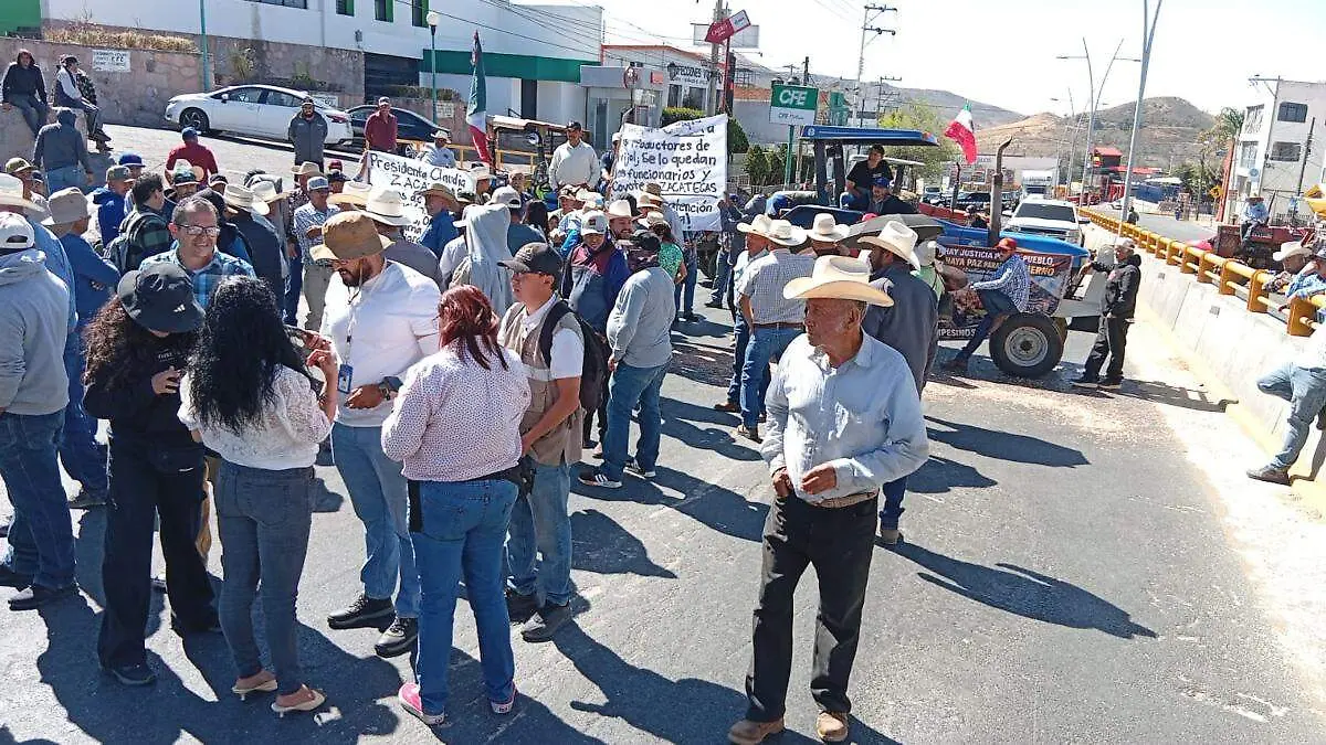 Protesta de productores de frijol
