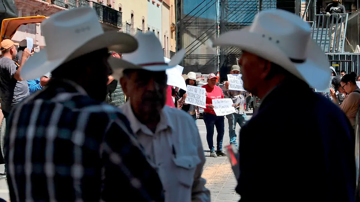 Protesta de productores de frijol