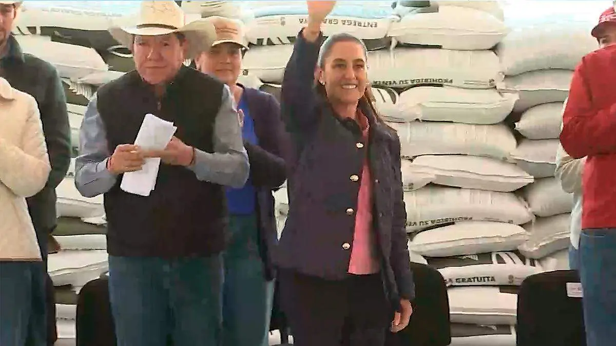 Claudia Sheinbaum Pardo en evento frijolero en Sombrerete, Zacatecas